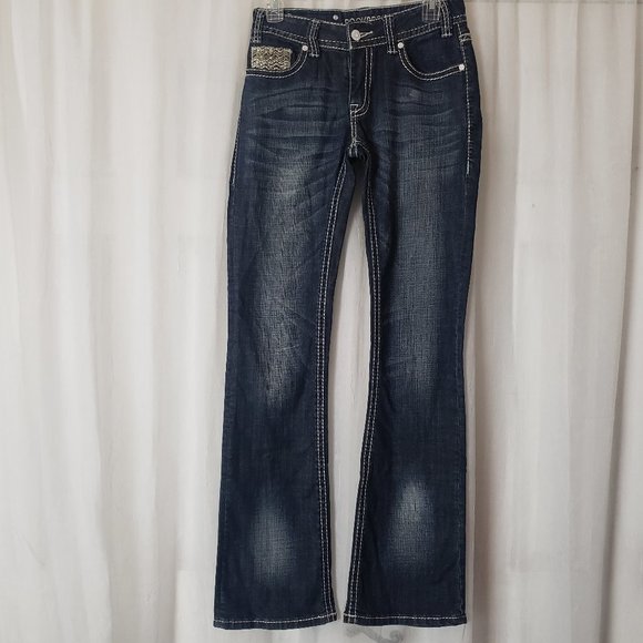 Rock&Roll Denim - Rock&Roll Boot Cut Mid Rise Jeans Cowgirl 26 X 34